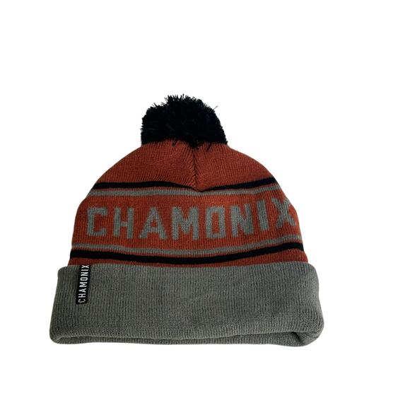 Chamonix Beanie Orange gray Unisex One Size - Picture 1 of 2